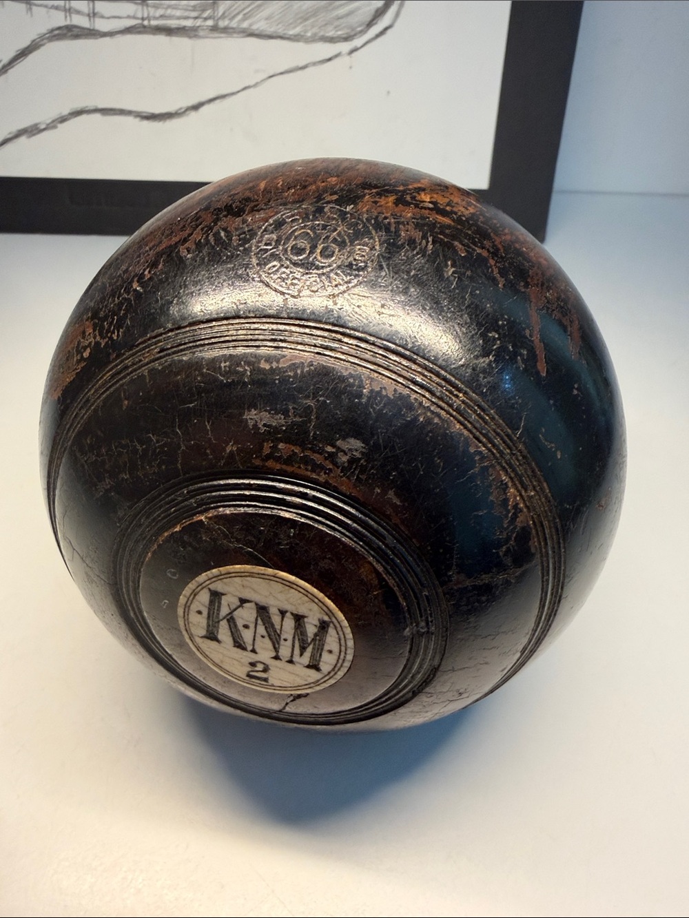Vintage Lawn Game Wood Ball